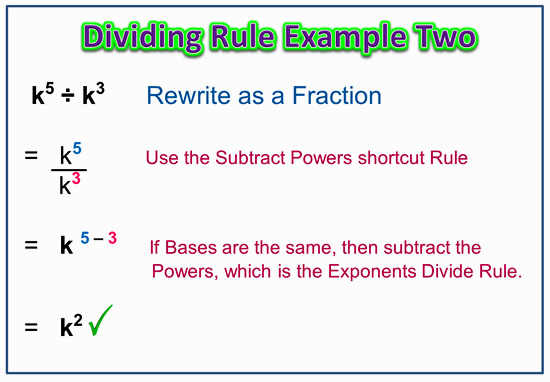 Division Rule For Exponents Slide Elements