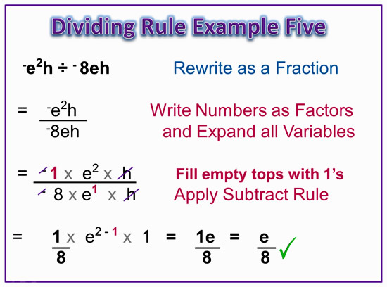 Dividing Numbers With Exponents