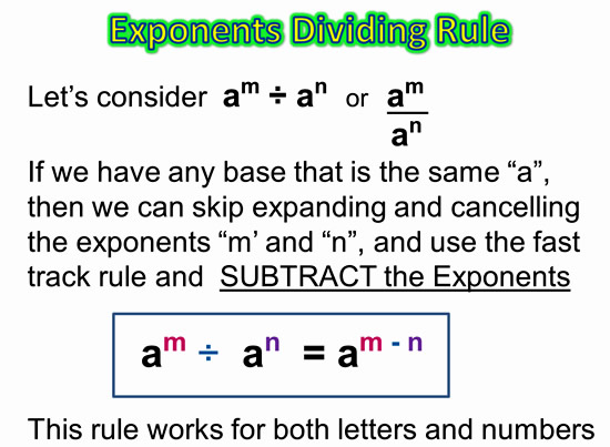 Dividing Exponents Passy s World Of Mathematics