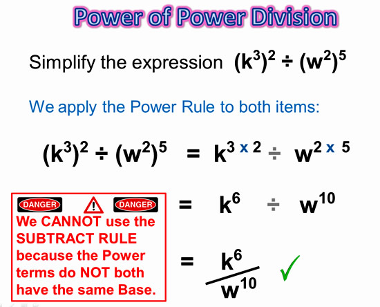 Power Of Power Rule For Exponents Passy s World Of Mathematics