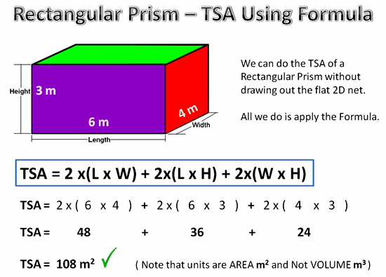 total surface area of prism calculator