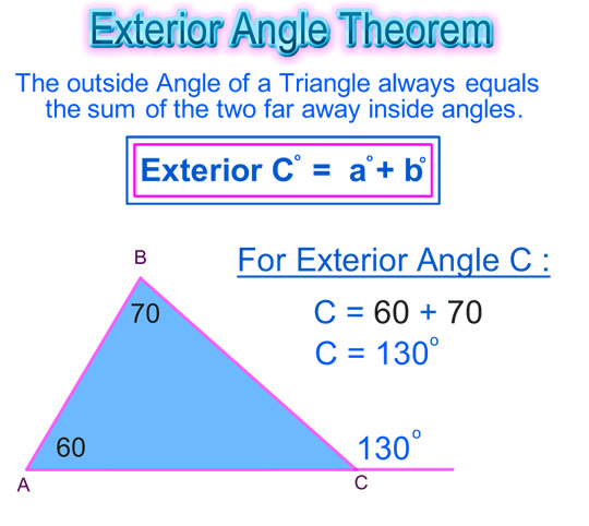 Modern Exterior Angles Of A Triangle Add Up To for Large Space