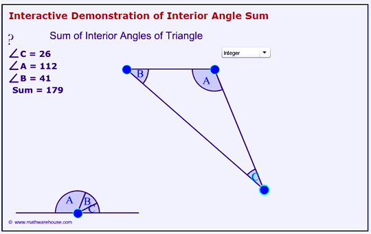 Angle Sum In A Triangle Passy S World Of Mathematics
