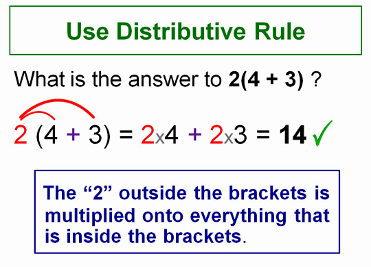 Write a number sentence to show the distributive property