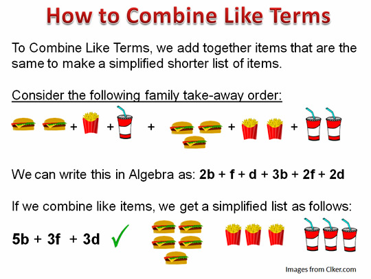 Stephen's Algebra Combining Like Terms, Scribe Post | 814 Math Blog (2015)