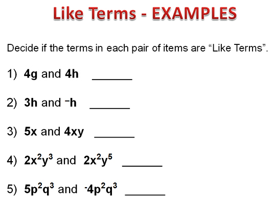 Combining Like Terms | Passy's World of Mathematics