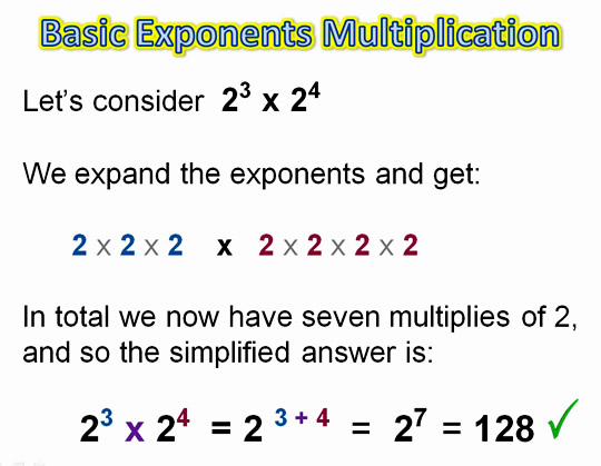 What is the way to multiply exponents with different bases?